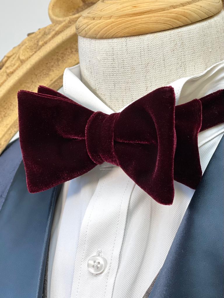 Konges Sløjd Large Velvet Bow | Maroon